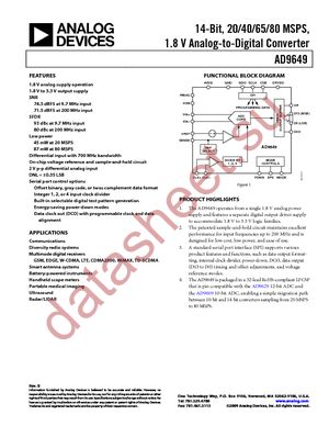 AD9649BCPZ-20 datasheet  